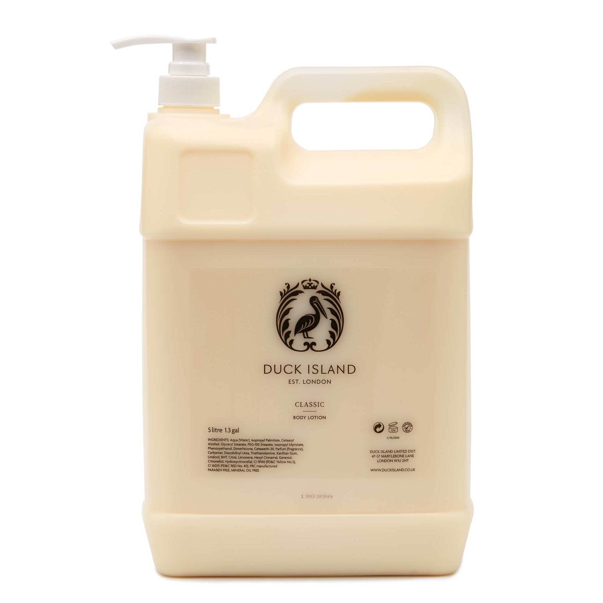 Duck Island Classic body lotion 5 litre refill