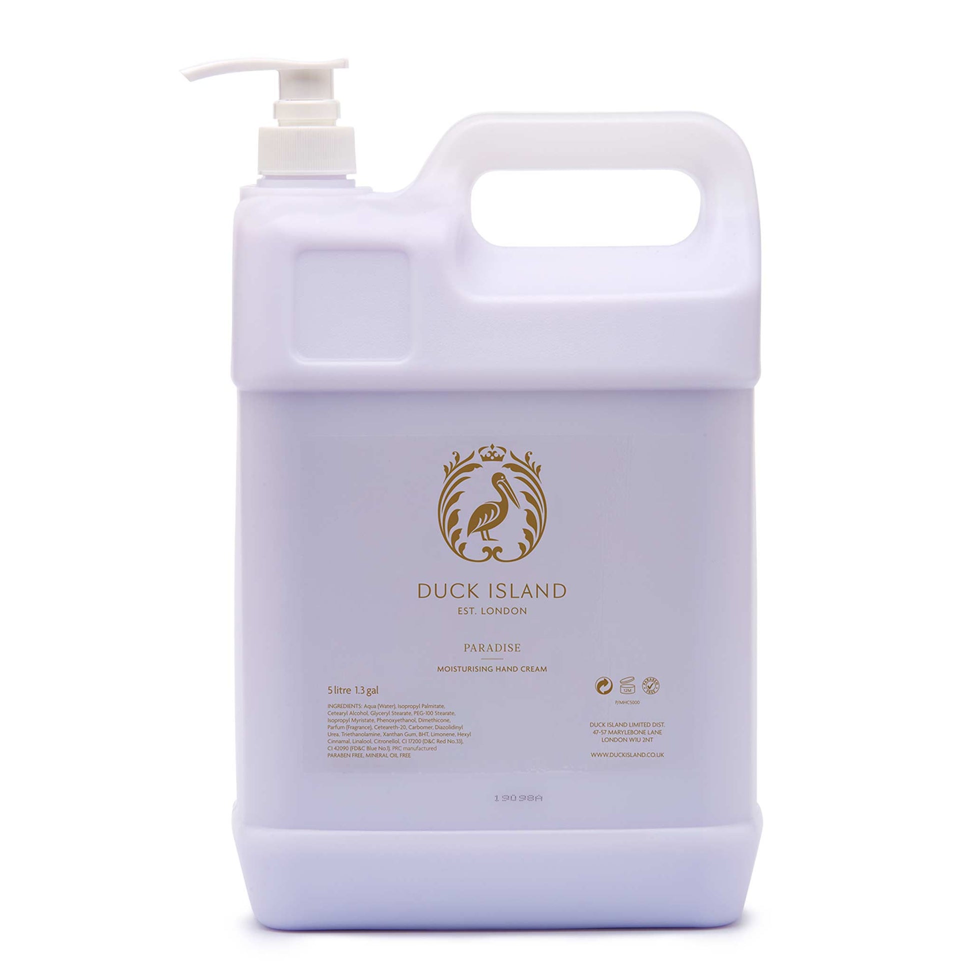 Duck Island Paradise hand cream 5 litre refill