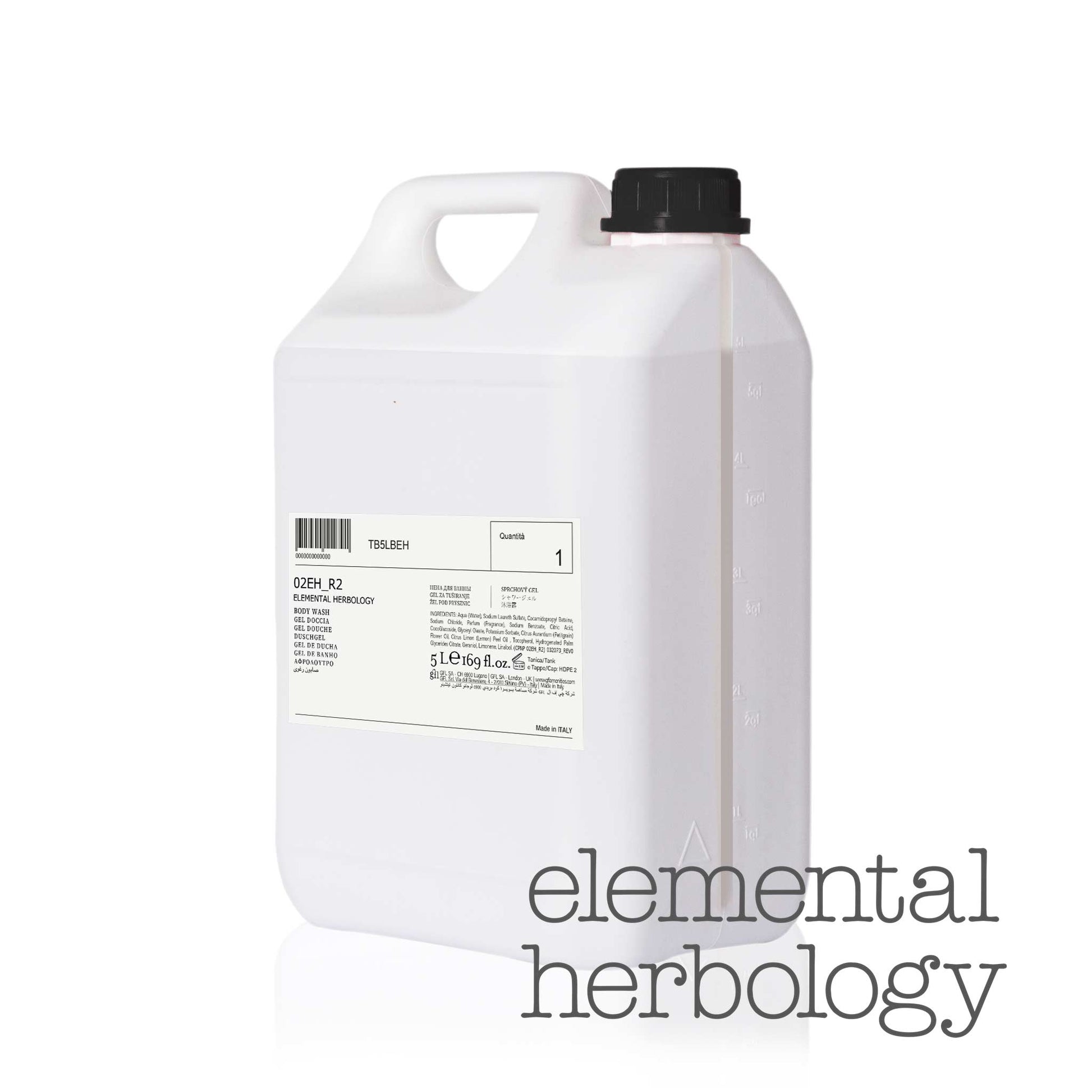5 Litre refill for Elemental Herbology body wash