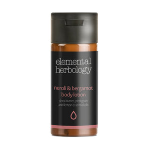 Elemental Herbology neroli and bergamot body lotion in miniature 40ml bottle