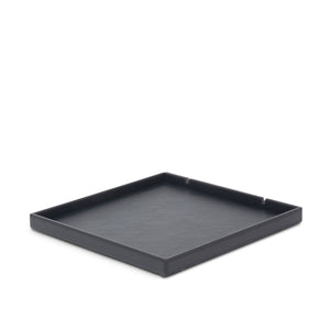 Bentley Fuji square welcome tray in black leather