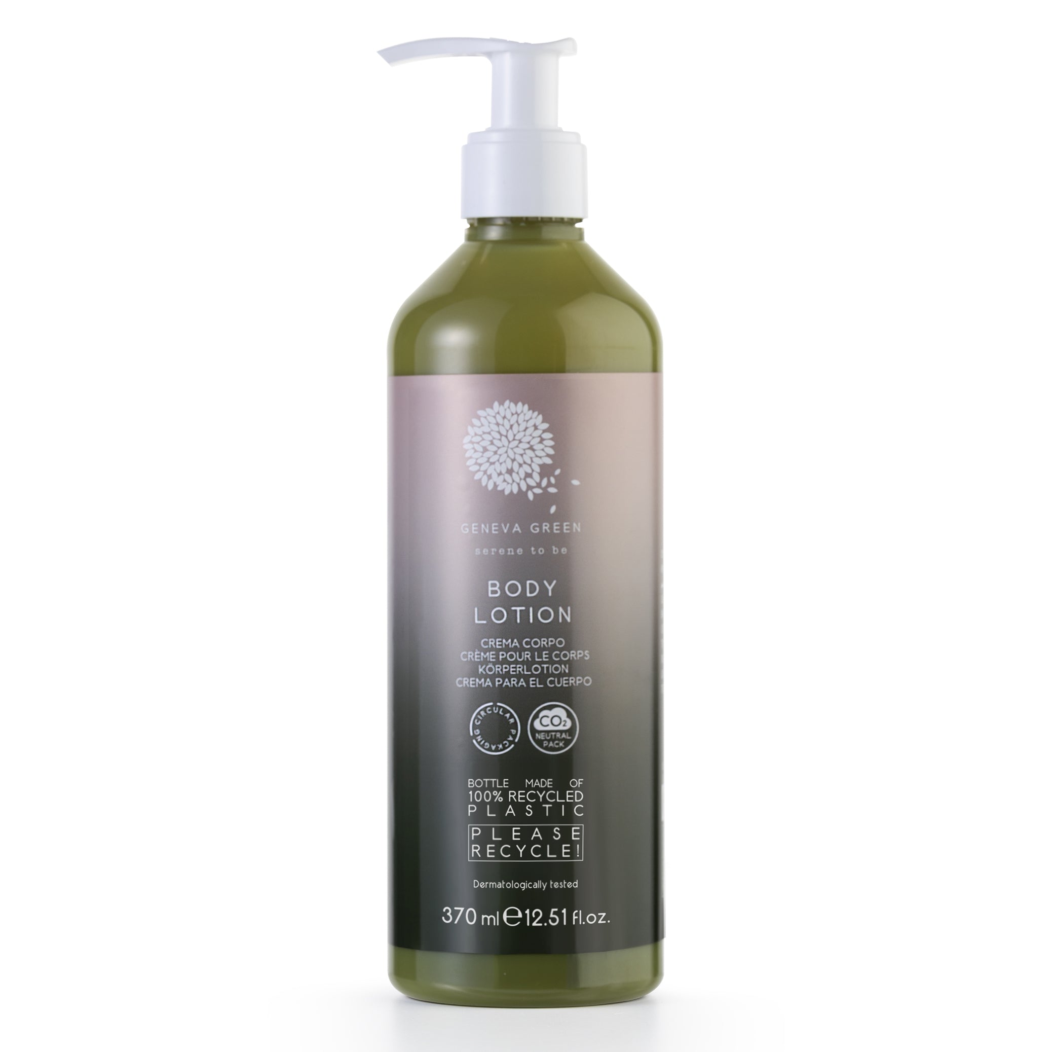 Geneva Green Body Lotion - 370ml Pump Dispenser | Case of 18 Bottles