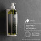Geneva Green liquid hand soap 370ml refillable dispenser made from 100% recycled PET, mounted in wall bracket with eco-friendly messaging