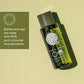 Geneva Green Shampoo bottle on green background, featuring circular packaging logo.