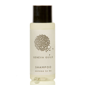 Geneva Guild shampoo in miniature 30ml bottle