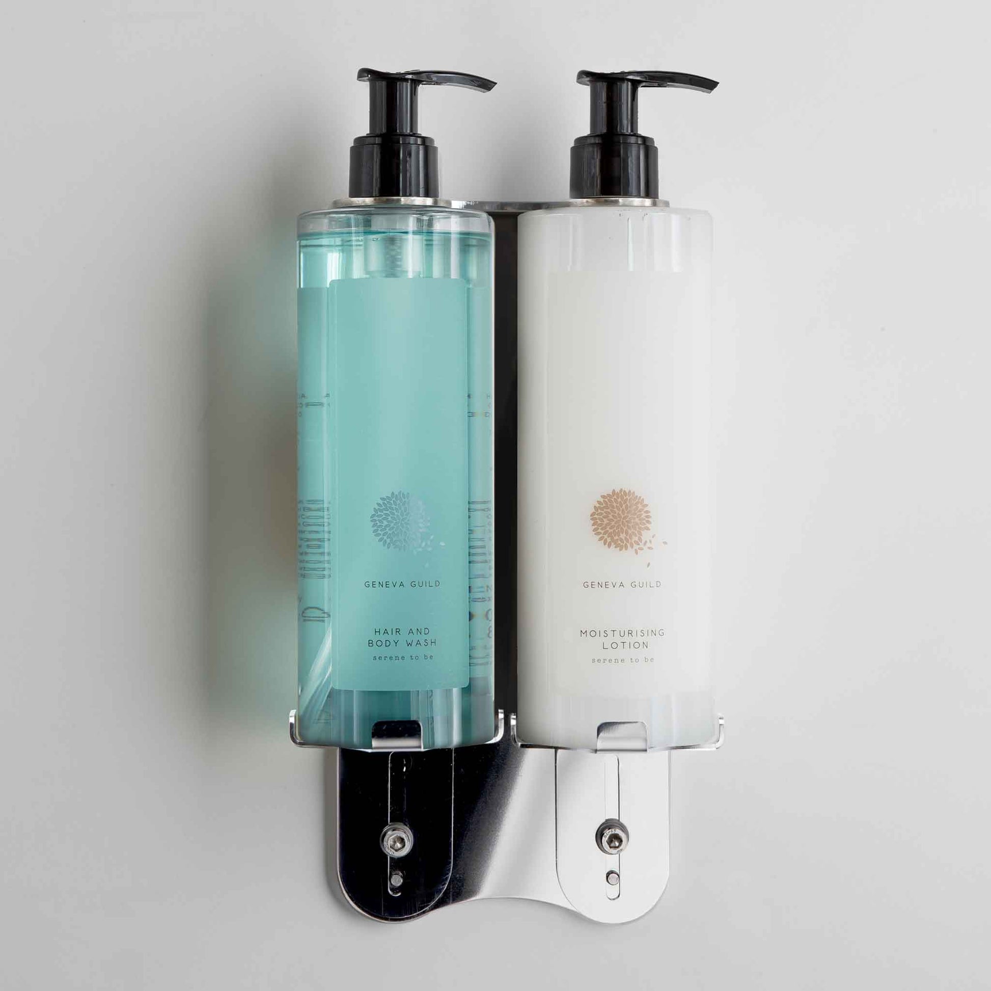 GFL bracket double stainless steel with geneva guild pump dispensers