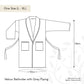 Velour Bathrobe with Grey Piping - White