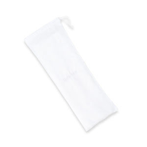 White cotton bath mat bag