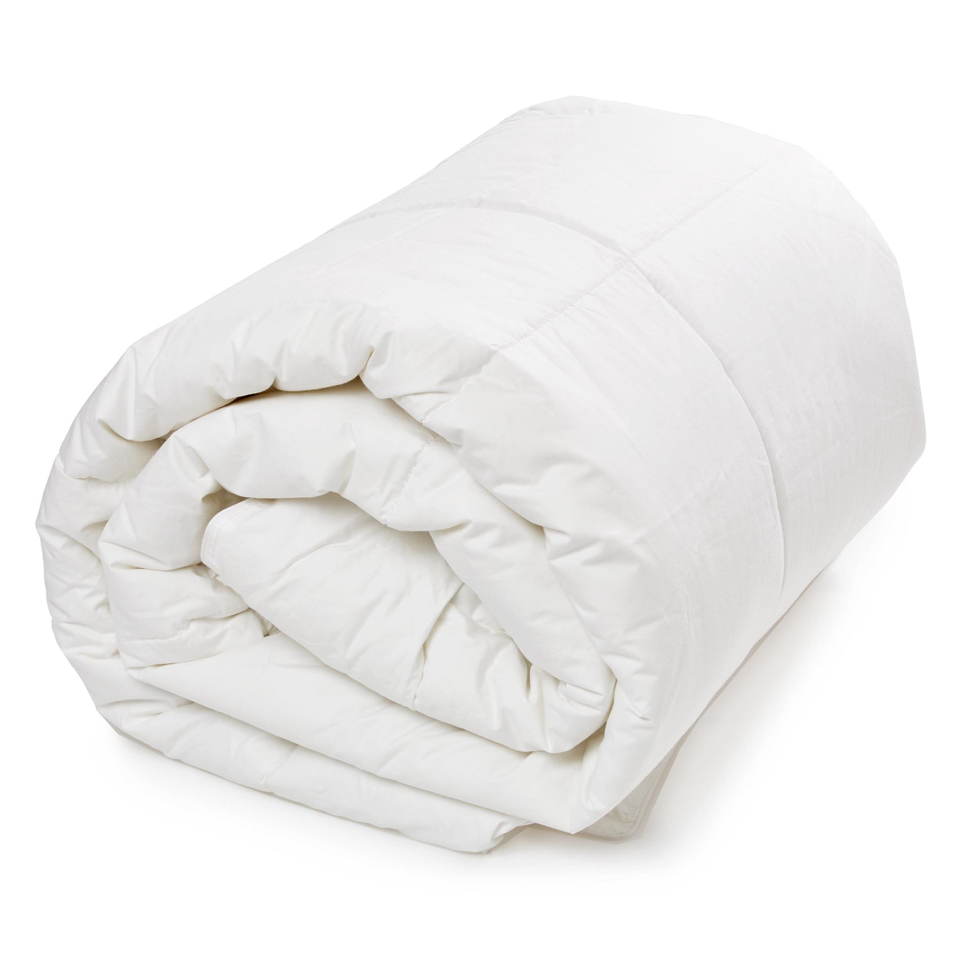 Summer hollowfibre soft to touch 4.5 tog duvet rolled up