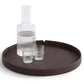 Bentley Maroa PU Leather Round Welcome Tray, Brown (Case of 15)