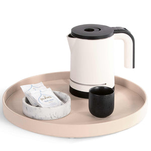 Bentley Maroa natural leatherette tray with kettle