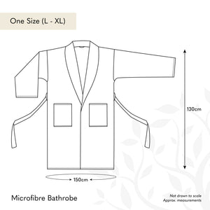 Microfibre Bathrobe - White