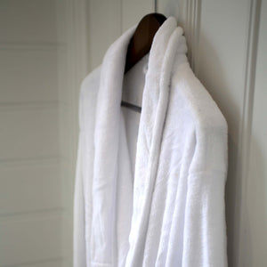 Microfibre Bathrobe - White