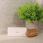 Wooden nail brush and white box lifestyle