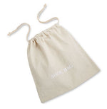 Natural linen drawstring shoe bag