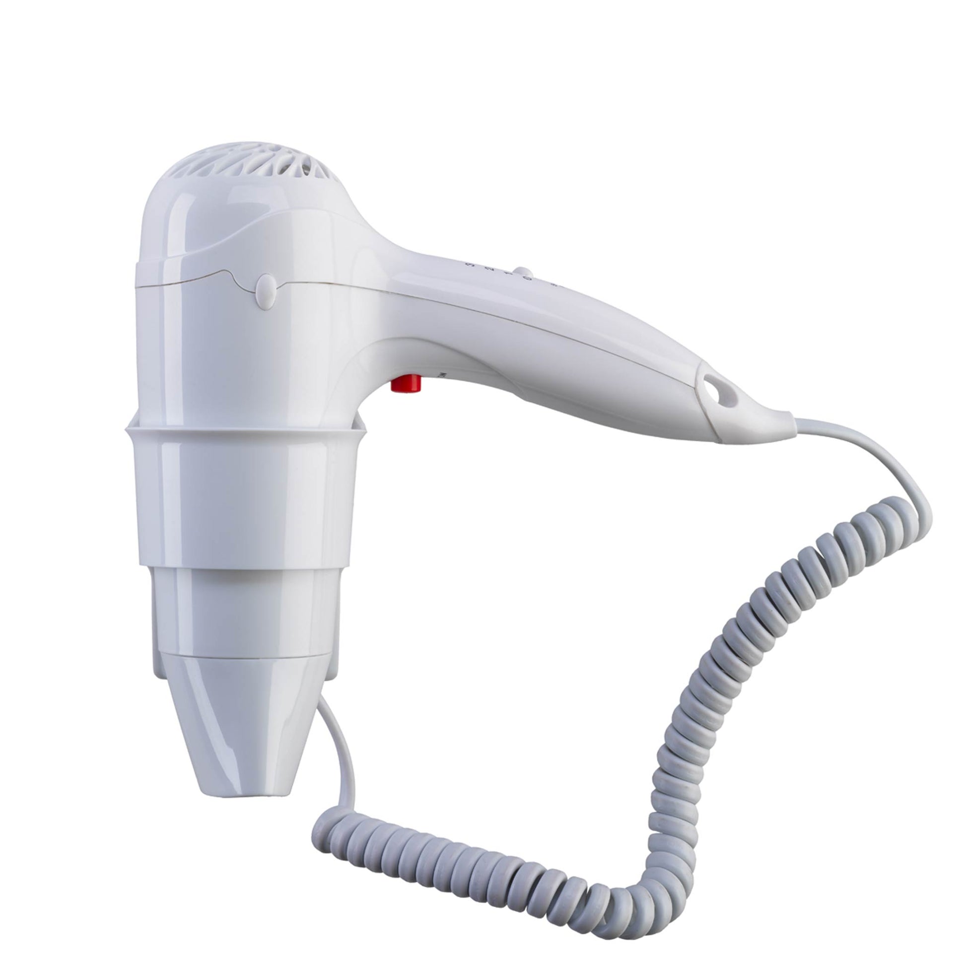 Northmace Classic hairdryer in white with holder and coiled cable