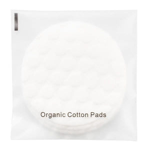 Organic cotton pads in recyclable sachet, case of 500