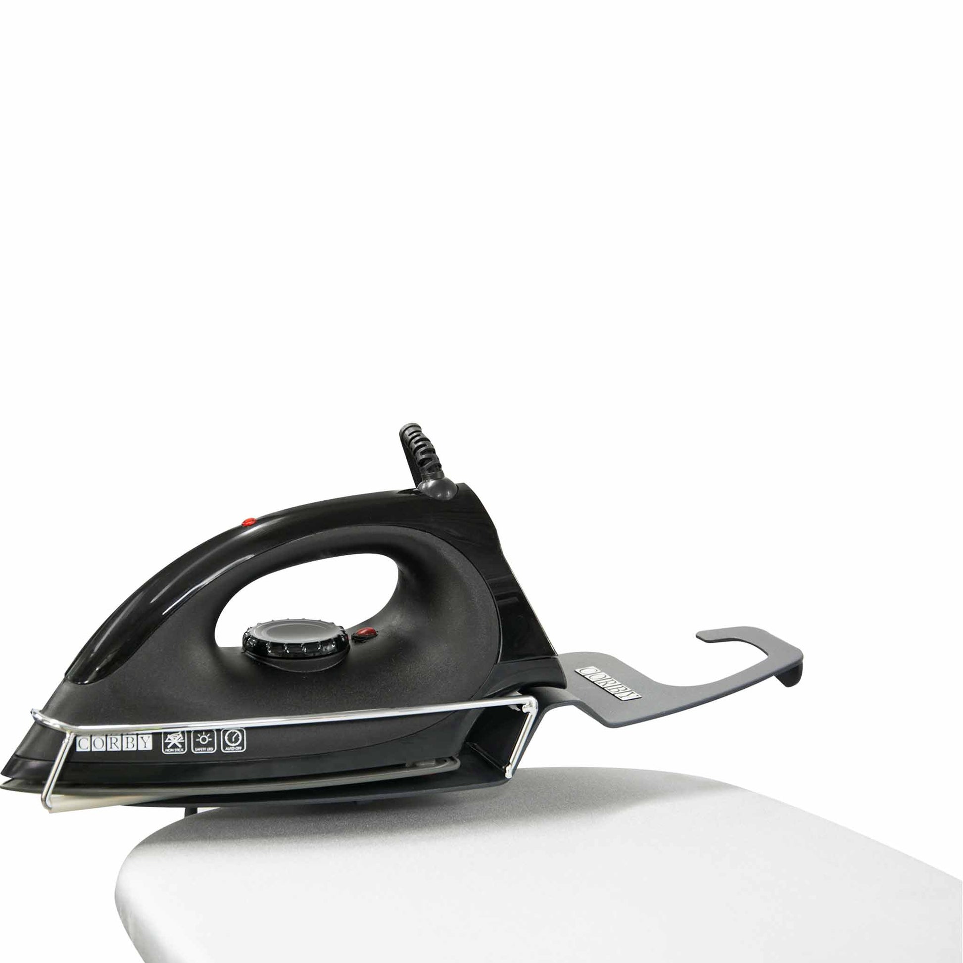 Corby Sherwood dry iron on ironing board