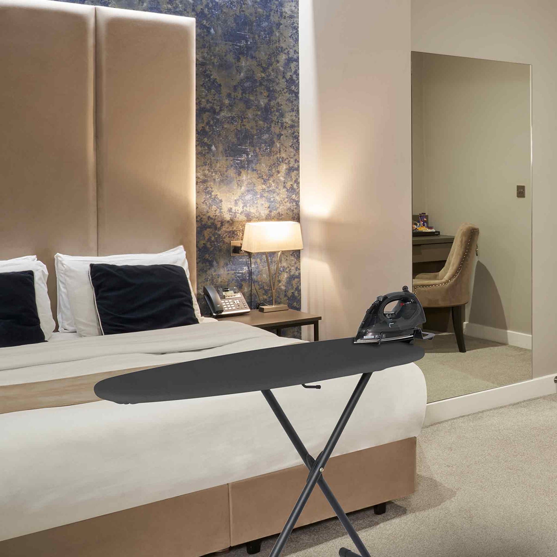 corby Sherwood hotel steam iron in hotel bedroom
