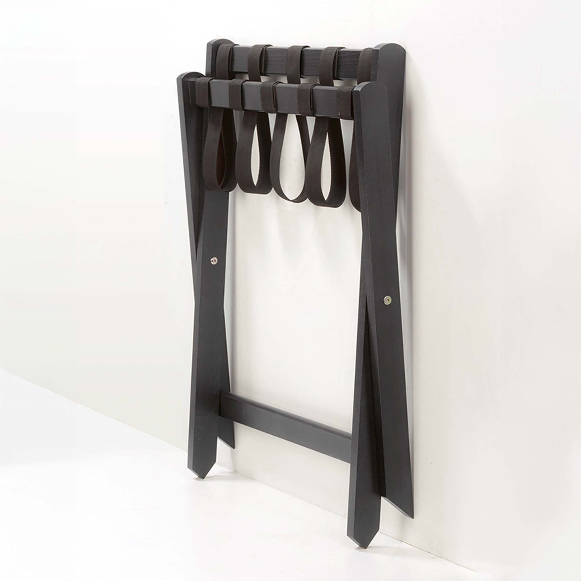 Folded Sienna luggage rack in black