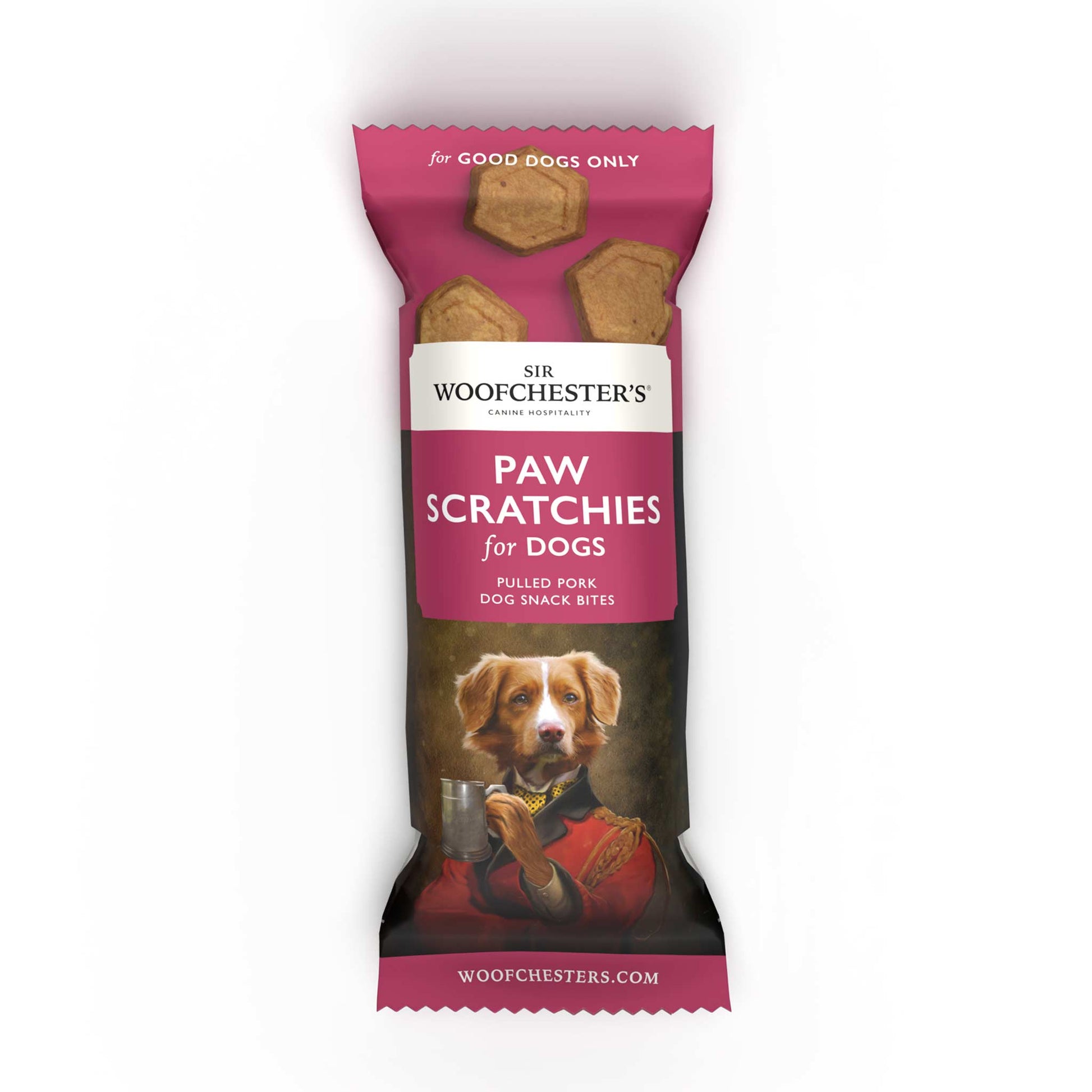 Sir Woofchester's hotel dog snack bites, pulled pork flavour