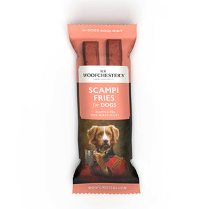 Sir Woofchester's hotel dog snack bag, Scampi Fries