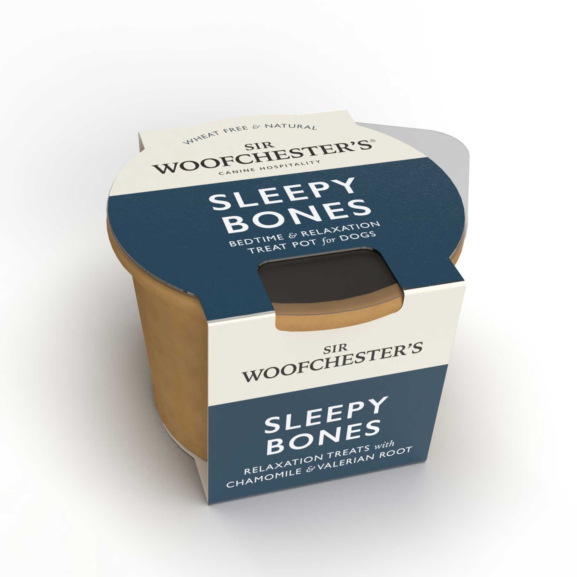 Sir Woofchester bedtime and relaxation treat pot for dogs