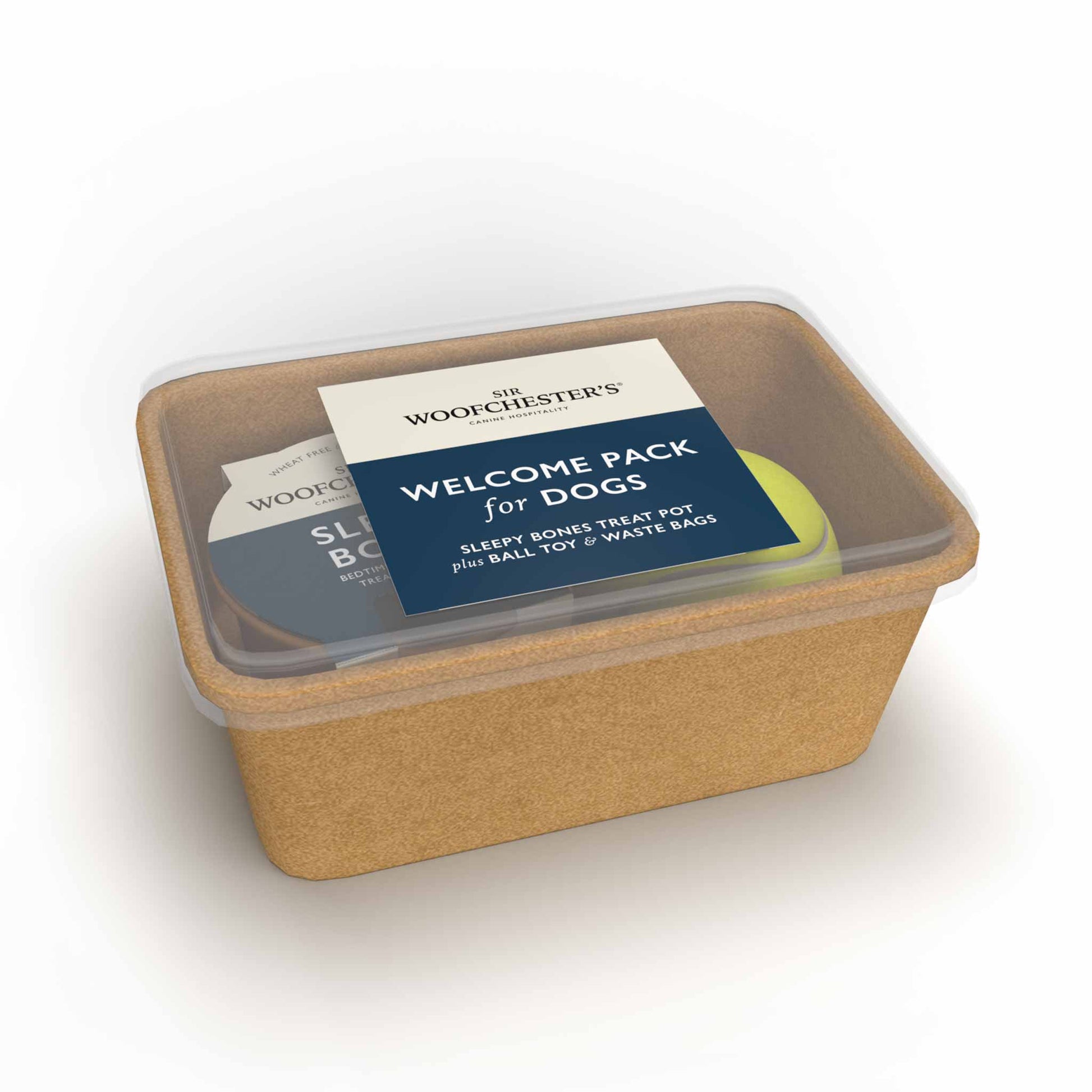 Sir Woofchester's welcome pack for dogs and pet-friendly hotels