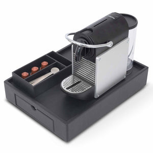 Bentley Stromboli black welcome tray with coffee machine