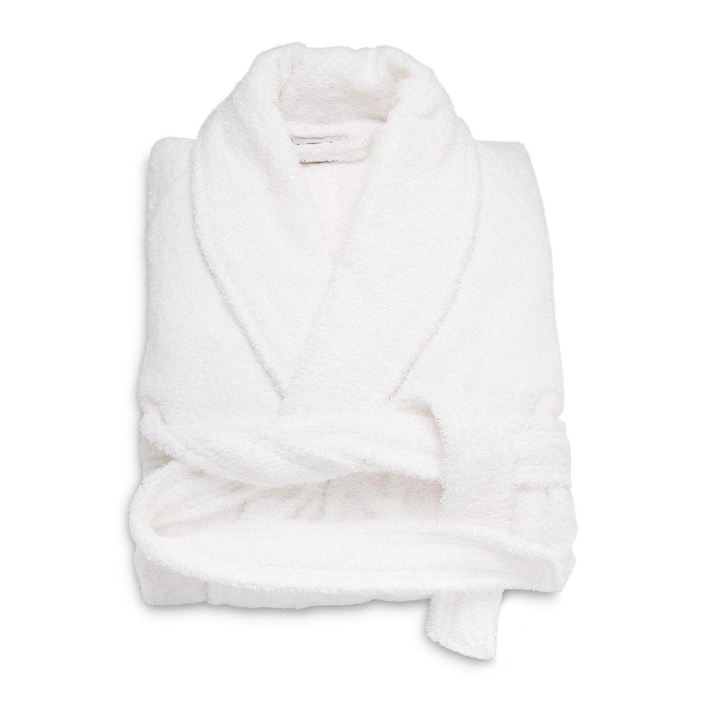 Terry towelling hotel bathrobe white
