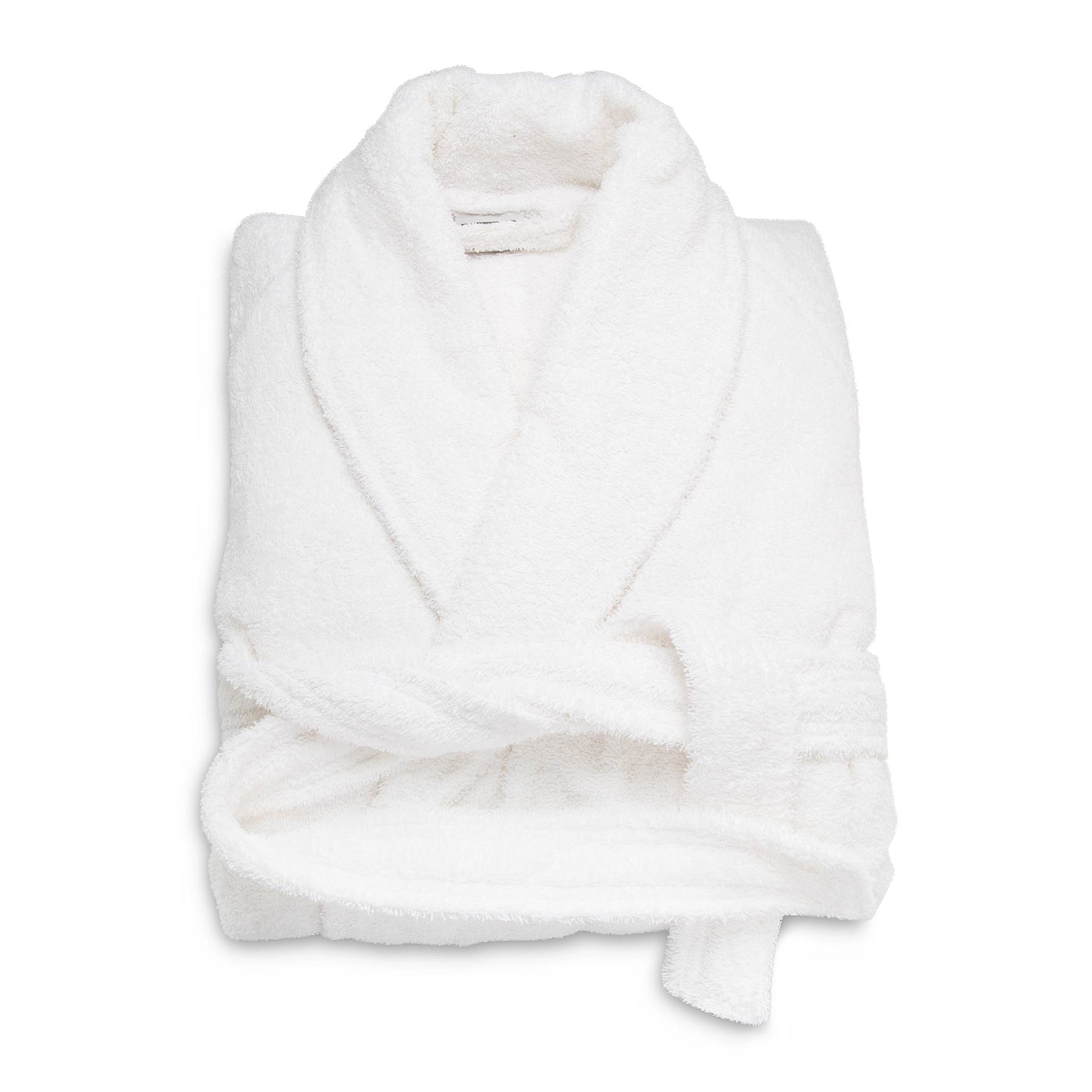 Terry towelling hotel bathrobe white