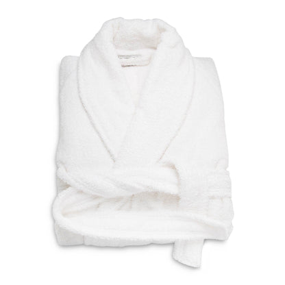 Terry towelling hotel bathrobe white