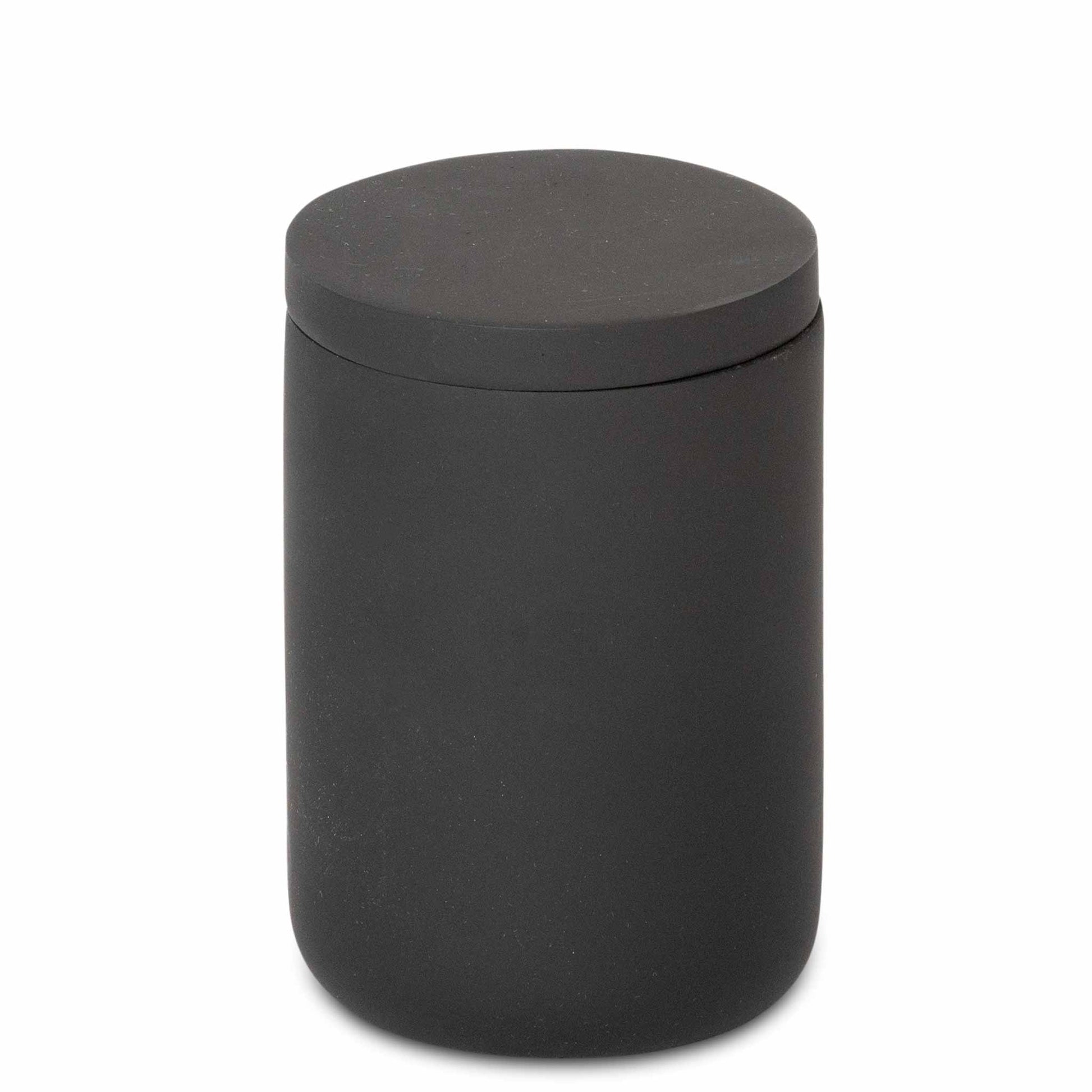 Toba amenity jar in black with lid