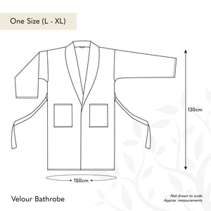Velour Bathrobe - White