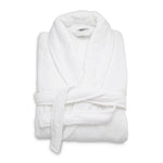 Velour hotel bathrobe white