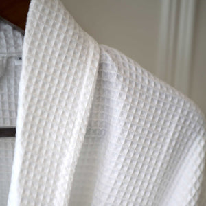 Waffle Bathrobe - White