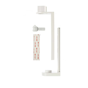 Single Anti-Tamper Adhesive Pump Dispenser Wall Bracket - White