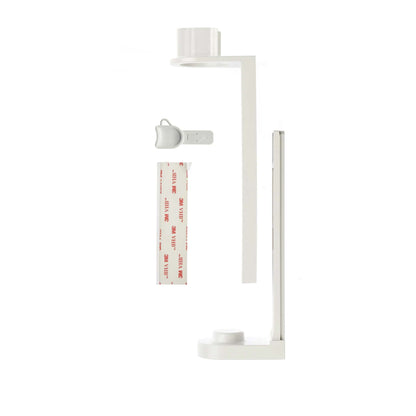 Single Anti-Tamper Adhesive Pump Dispenser Wall Bracket - White