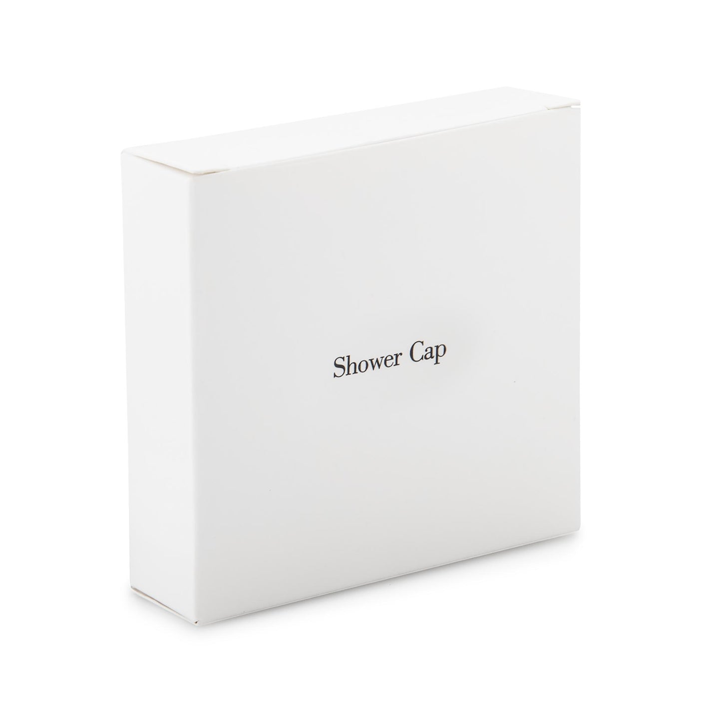 White box hotel shower cap, guest amenities