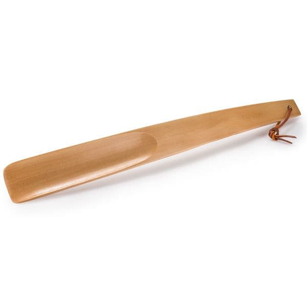 Natural wood shoe horn