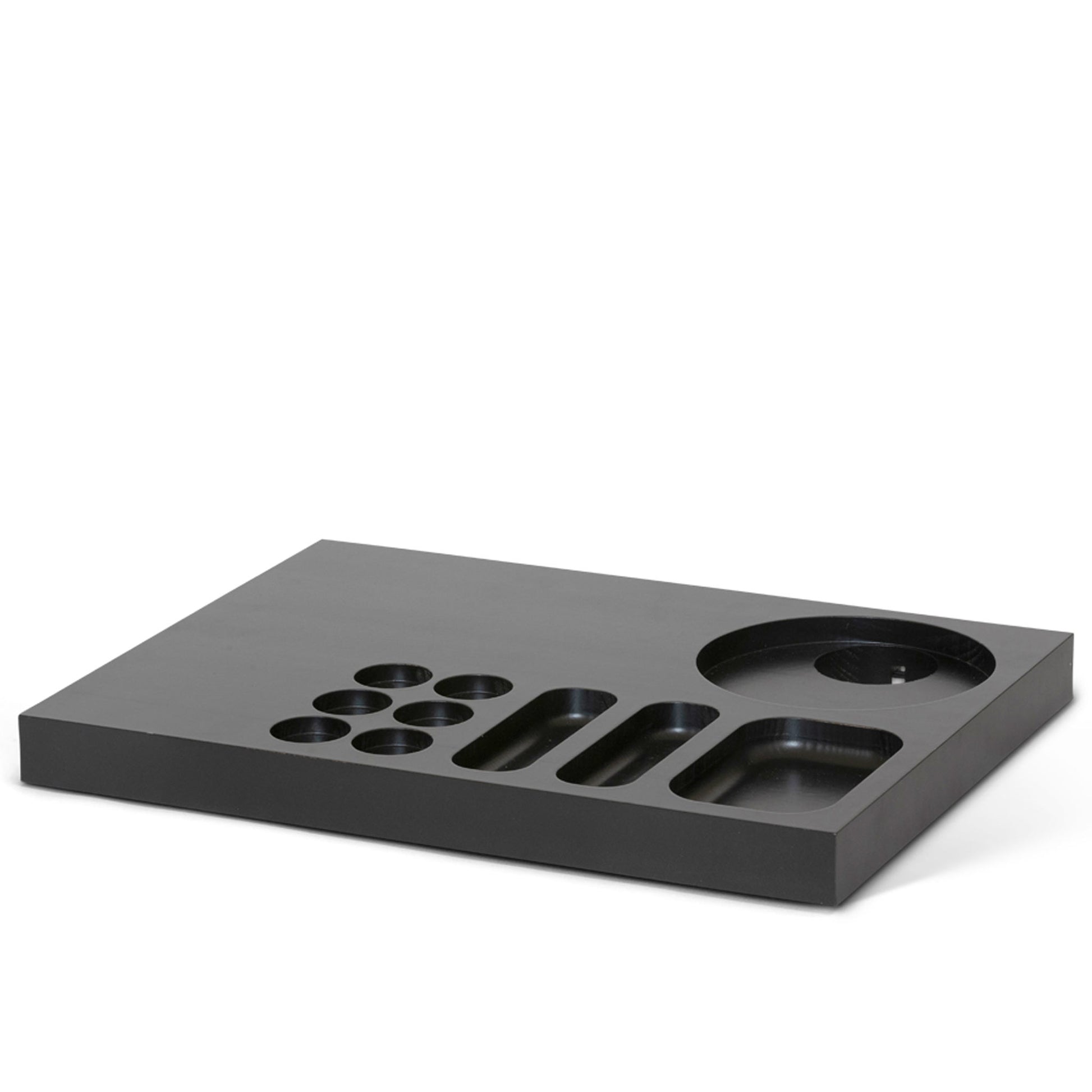 Bentley Xanthic coffee and tea wooden welcome tray in matt black