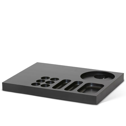 Bentley Xanthic coffee and tea wooden welcome tray in matt black