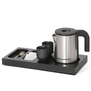 Bentley Xanthic small matt black welcome tray with kettle