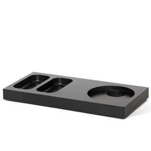 Bentley Xanthic small wooden welcome tray in matt black