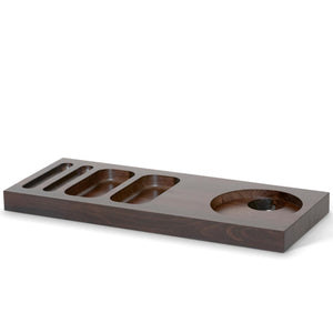 Bentley Xanthic standard wooden welcome tray in dark mahogany